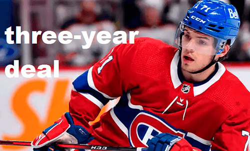 Montreal signs new three-year contract with forward Jake EvansMontreal Canadiens forward Jake Evans has signed a new deal with the club.