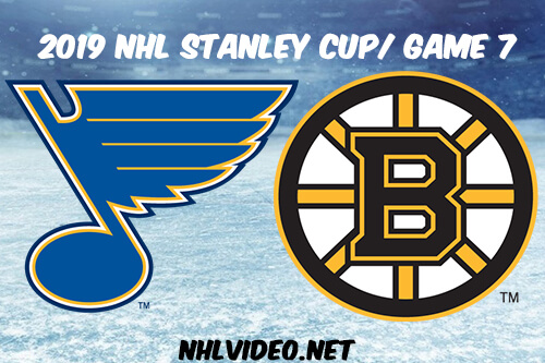 St. Louis Blues vs Boston Bruins Game 7 Full Game Replay 2019 Stanley Cup