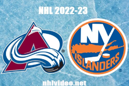 Colorado Avalanche vs New York Islanders Full Game Replay 2022 Oct 29 NHL
