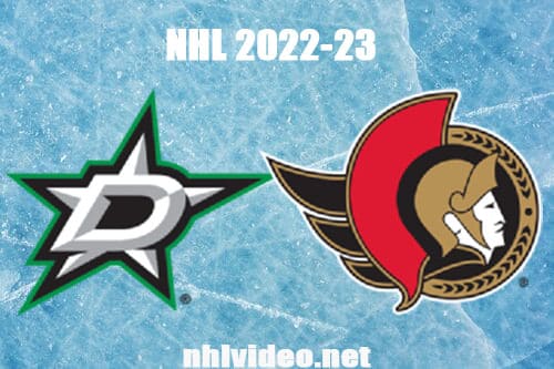 Dallas Stars vs Ottawa Senators Full Game Replay 2022 Oct 24 NHL