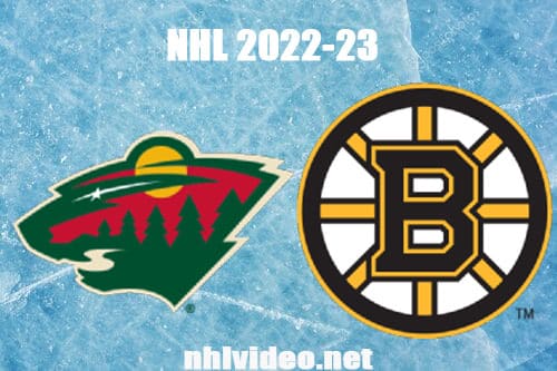 Minnesota Wild vs Boston Bruins Full Game Replay 2022 Oct 22 NHL