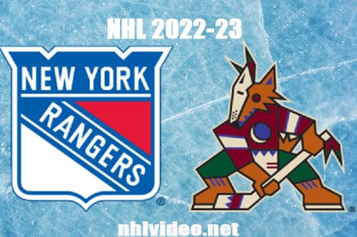 New York Rangers vs Arizona Coyotes Full Game Replay 2022 Oct 30 NHL