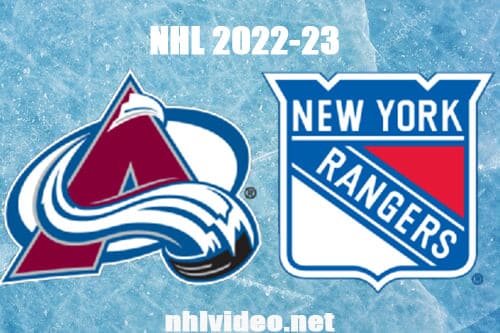 Colorado Avalanche vs New York Rangers Full Game Replay 2022 Oct 25 NHL