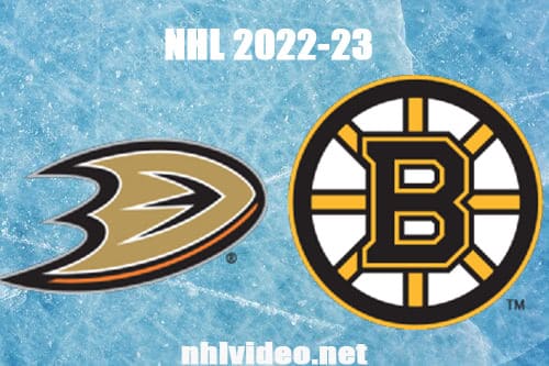 Anaheim Ducks vs Boston Bruins Full Game Replay 2022 Oct 20 NHL Regular Season