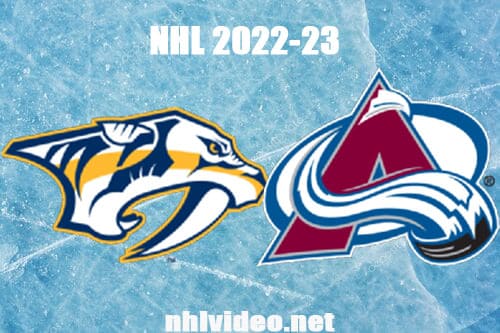 Nashville Predators vs Colorado Avalanche Full Game Replay 2022 Nov 10 NHL