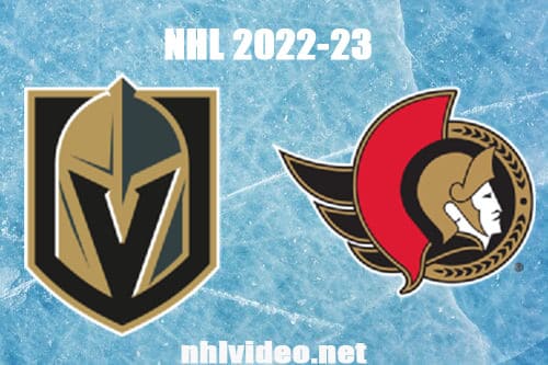 Vegas Golden Knights vs Ottawa Senators Full Game Replay 2022 Nov 3 NHL