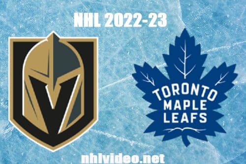 Vegas Golden Knights vs Toronto Maple Leafs Full Game Replay 2022 Nov 8 NHL