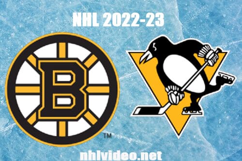 Boston Bruins vs Pittsburgh Penguins Full Game Replay 2022 Nov 1 NHL