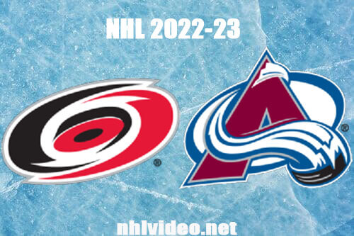 Carolina Hurricanes vs Colorado Avalanche Full Game Replay 2022 Nov 12 NHL