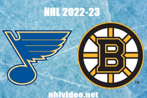 St. Louis Blues vs Boston Bruins Full Game Replay 2022 Nov 7 NHL