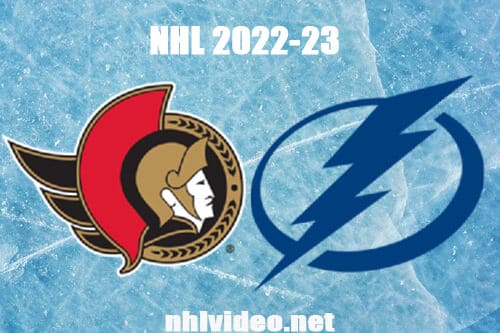 Ottawa Senators vs Tampa Bay Lightning Full Game Replay 2022 Nov 1 NHL