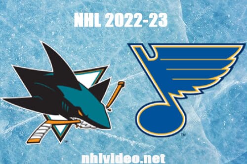 San Jose Sharks vs St. Louis Blues Full Game Replay 2022 Nov 10 NHL