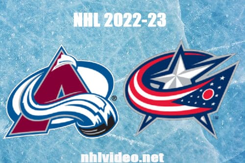 Colorado Avalanche vs Columbus Blue Jackets Full Game Replay 2022 Nov 5 NHL