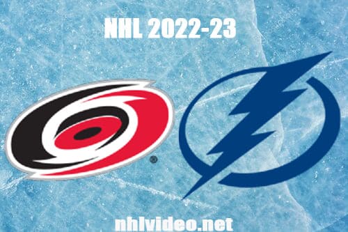 Carolina Hurricanes vs Tampa Bay Lightning Full Game Replay 2022 Nov 3 NHL
