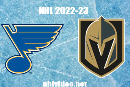 St. Louis Blues vs Vegas Golden Knights Full Game Replay 2022 Nov 12 NHL