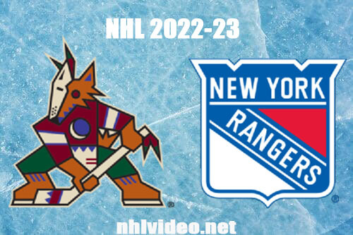 Arizona Coyotes vs New York Rangers Full Game Replay 2022 Nov 13 NHL