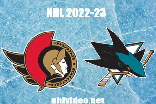 Ottawa Senators vs San Jose Sharks Full Game Replay 2022 Nov 21 NHL