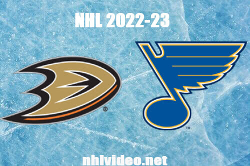 Anaheim Ducks vs St. Louis Blues Full Game Replay 2022 Nov 21 NHL