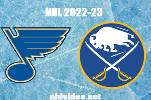 St. Louis Blues vs Buffalo Sabres Full Game Replay 2022 Nov 23 NHL