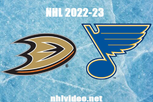 Anaheim Ducks vs St. Louis Blues Full Game Replay 2022 Nov 19 NHL