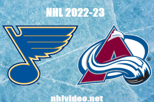 St. Louis Blues vs Colorado Avalanche Full Game Replay 2022 Nov 14 NHL