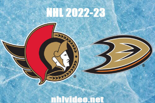 Ottawa Senators vs Anaheim Ducks Full Game Replay 2022 Nov 25 NHL