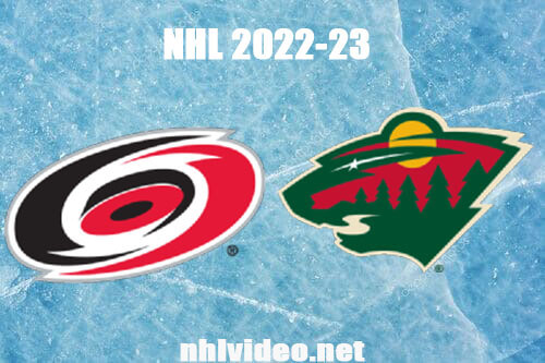 Carolina Hurricanes vs Minnesota Wild Full Game Replay 2022 Nov 19 NHL