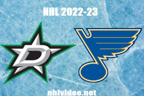 Dallas Stars vs St. Louis Blues Full Game Replay 2022 Nov 28 NHL