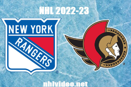 New York Rangers vs Ottawa Senators Full Game Replay 2022 Nov 30 NHL