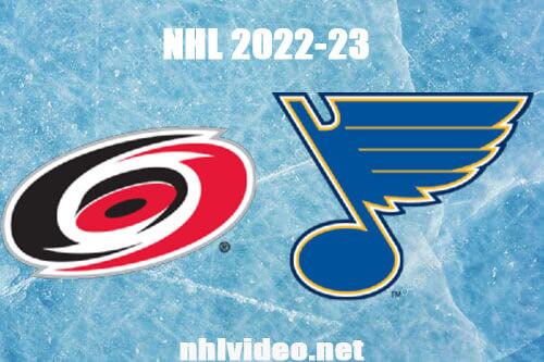 Carolina Hurricanes vs St. Louis Blues Full Game Replay 2022 Dec 1 NHL