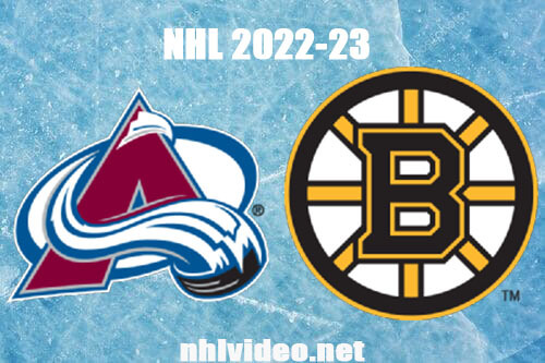 Colorado Avalanche vs Boston Bruins Full Game Replay 2022 Dec 3 NHL