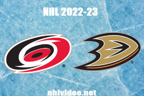 Carolina Hurricanes vs. Anaheim Ducks Full Game Replay Dec 6, 2022 NHL