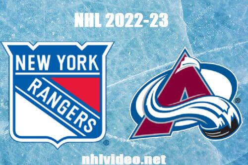 New York Rangers vs Colorado Avalanche Full Game Replay Dec 9, 2022 NHL