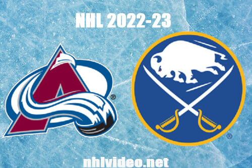 Colorado Avalanche vs Buffalo Sabres Full Game Replay 2022 Dec 1 NHL