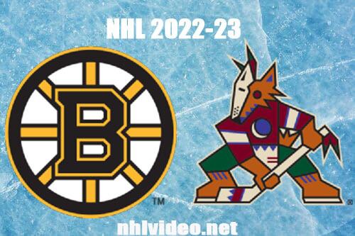 Boston Bruins vs Arizona Coyotes Full Game Replay Dec 9, 2022 NHL
