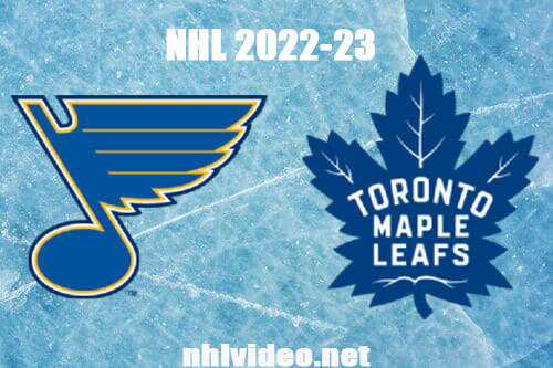 St. Louis Blues vs Toronto Maple Leafs Full Game Replay Jan 3, 2023 NHL