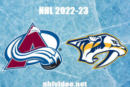 Colorado Avalanche vs Nashville Predators Full Game Replay Dec 23, 2022 NHL