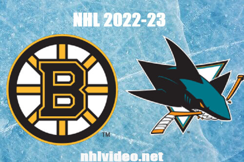Boston Bruins vs San Jose Sharks Full Game Replay Jan 7, 2023 NHL