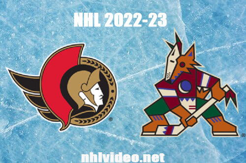 Ottawa Senators vs Arizona Coyotes Full Game Replay Jan 12, 2023 NHL