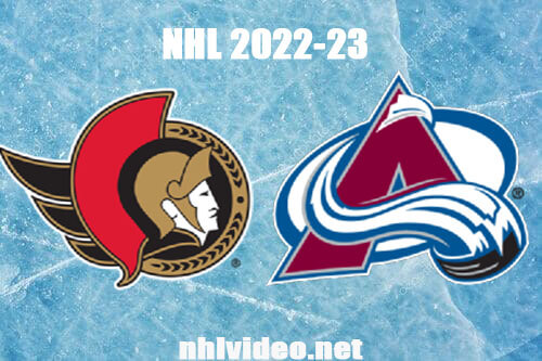 Ottawa Senators vs Colorado Avalanche Full Game Replay Jan 14, 2023 NHL