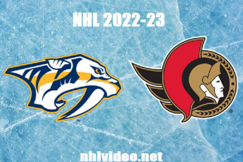 Nashville Predators vs Ottawa Senators Full Game Replay Jan 9, 2023 NHL