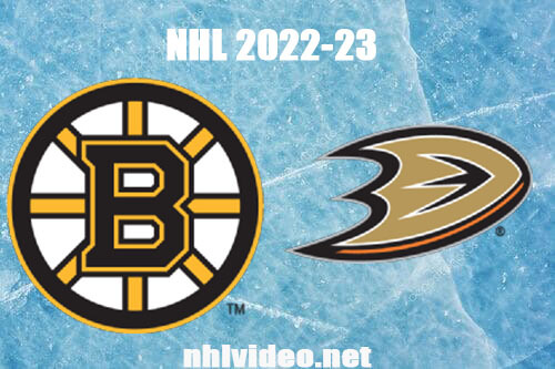 Boston Bruins vs Anaheim Ducks Full Game Replay Jan 8, 2023 NHL