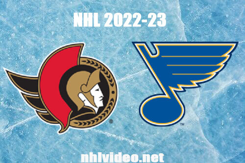 Ottawa Senators vs St. Louis Blues Full Game Replay Jan 16, 2023 NHL