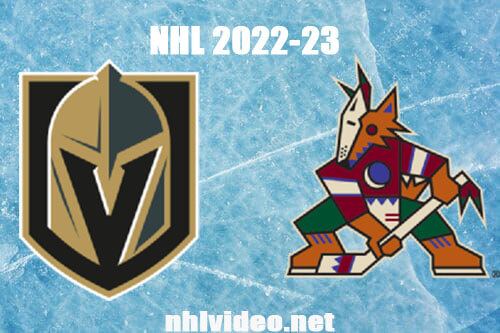 Vegas Golden Knights vs Arizona Coyotes Full Game Replay Jan 22, 2023 NHL Live Stream