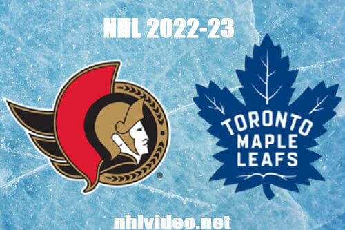 Ottawa Senators vs Toronto Maple Leafs Full Game Replay Jan 27, 2023 NHL Live Stream