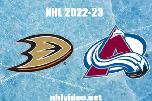 Anaheim Ducks vs Colorado Avalanche Full Game Replay Jan 26, 2023 NHL Live Stream
