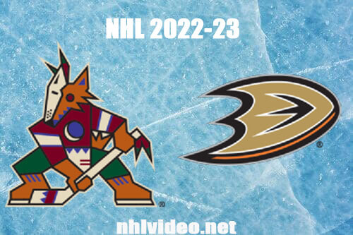Arizona Coyotes vs Anaheim Ducks Full Game Replay Jan 28, 2023 NHL Live Stream