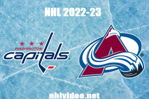 Washington Capitals vs Colorado Avalanche Full Game Replay Jan 24, 2023 NHL Live Stream