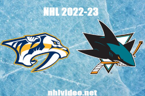 Nashville Predators vs San Jose Sharks Full Game Replay Feb 23, 2023 NHL Live Stream