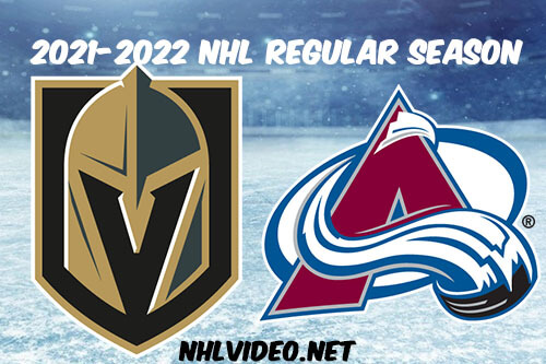 Vegas Golden Knights vs Colorado Avalanche Full Game Replay 2021-10-26 NHL